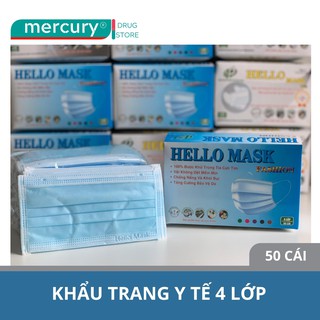 Khẩu Trang Y Tế HELLO MASK 4 lớp (Hộp 50 cái)