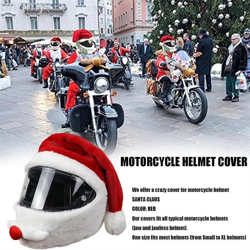 Vỏ bọc nón bảo hiểm hóa thân ông già Noel vui nhộn