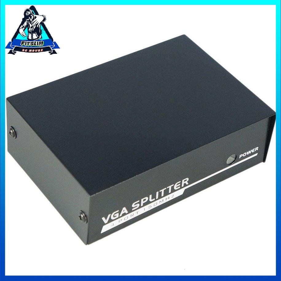 Bộ chuyển đổi màn hình 4 cổng VGA Bộ chia hộp video SVGA Bộ chuyển đổi USB Powered MỚI [8/3]
