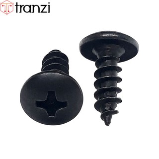 Vít bake đầu dù đuôi nhọn ren thô mạ đen M4x12 - túi 50 cái