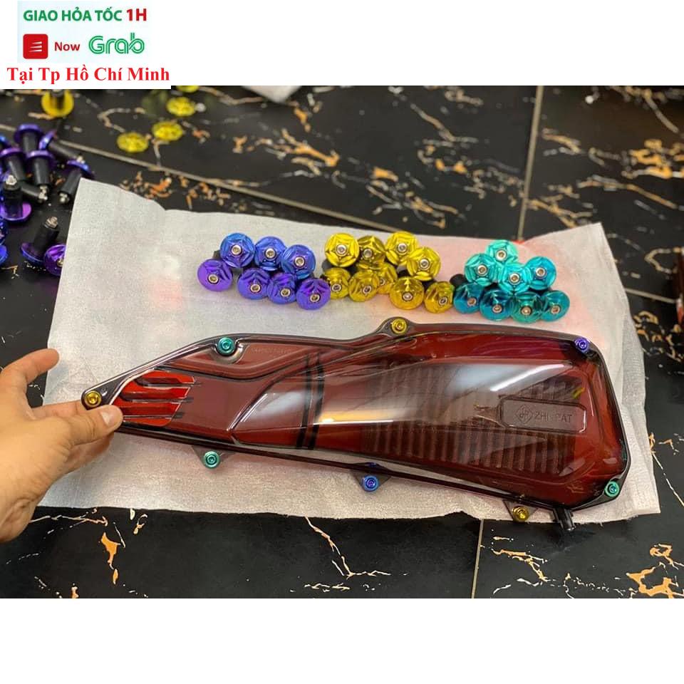 Combo Ốp Bầu Lọc Gió Màu Trong Suốt Zhi.pat Cho Vision 2014 - 2019 Và 8 Ốc Gr5