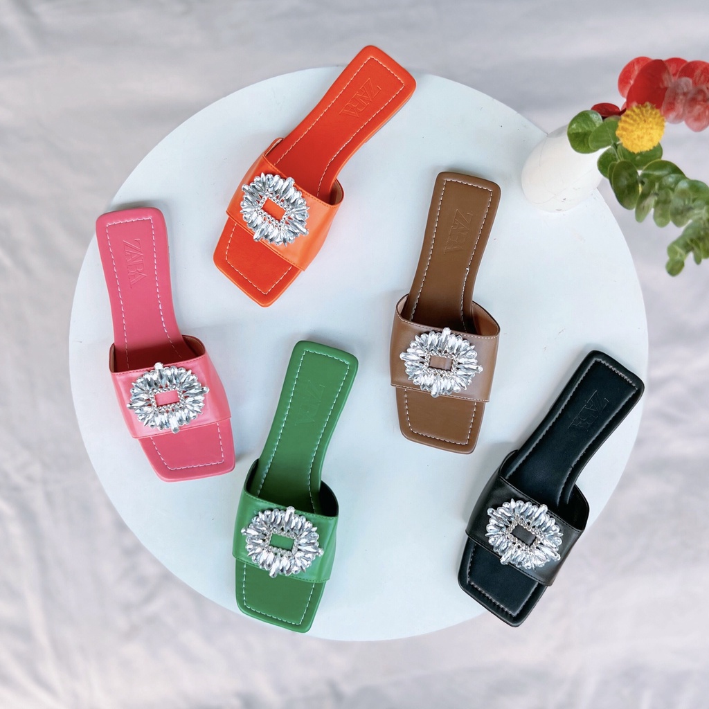 Dép Quai Ngang Khóa Xoàn Tròn-Cotay-D417