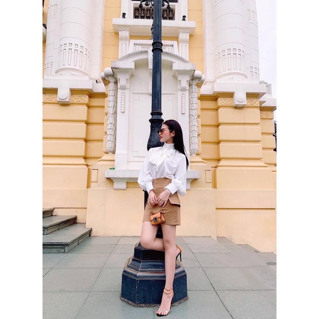 Chân Váy chữ A Cạp Cao (Có Quần trong)