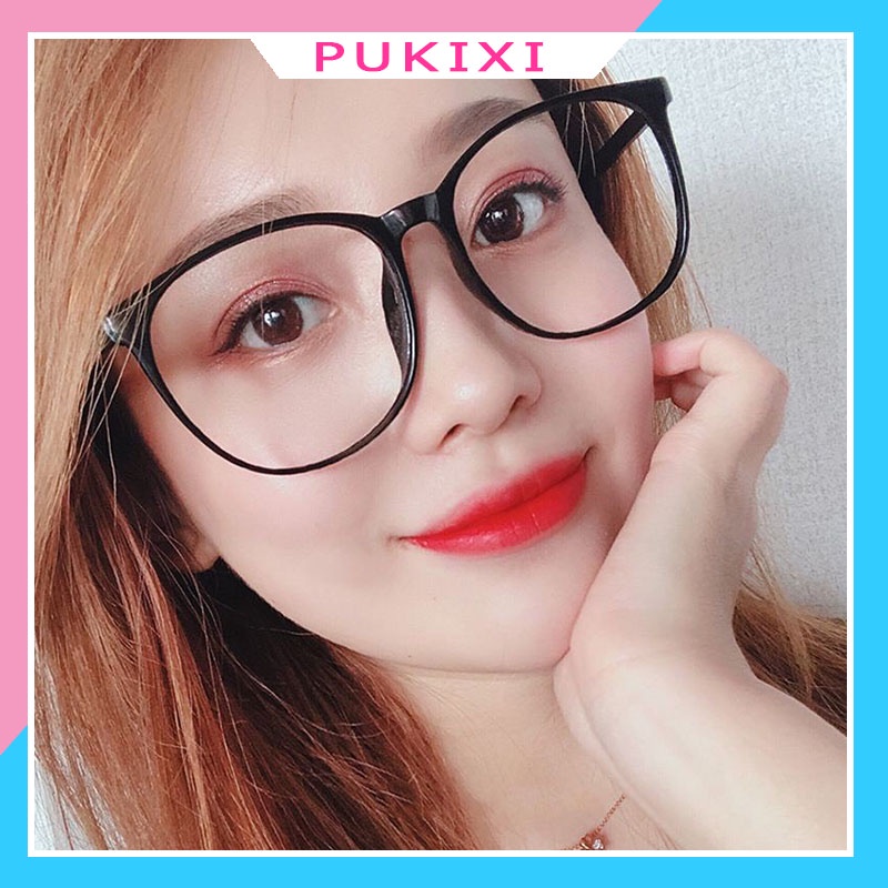 Kính mắt thời trang nam nữ gọng tròn mắt kính không độ chống tia UV phong cách Hàn Quốc đẹp giá rẻ PUKIXI 068