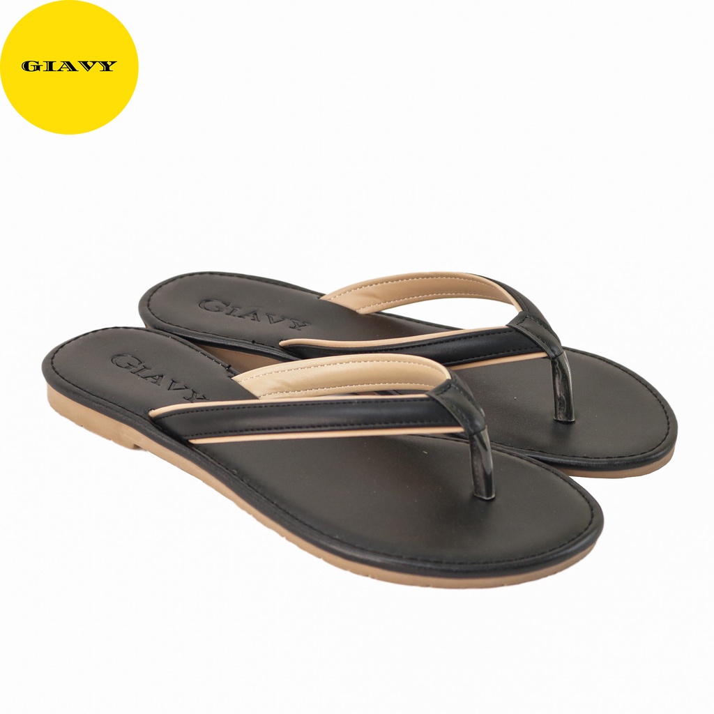 Dép kẹp nữ quai mảnh phối màu NK131 - GIÀY GIAVY