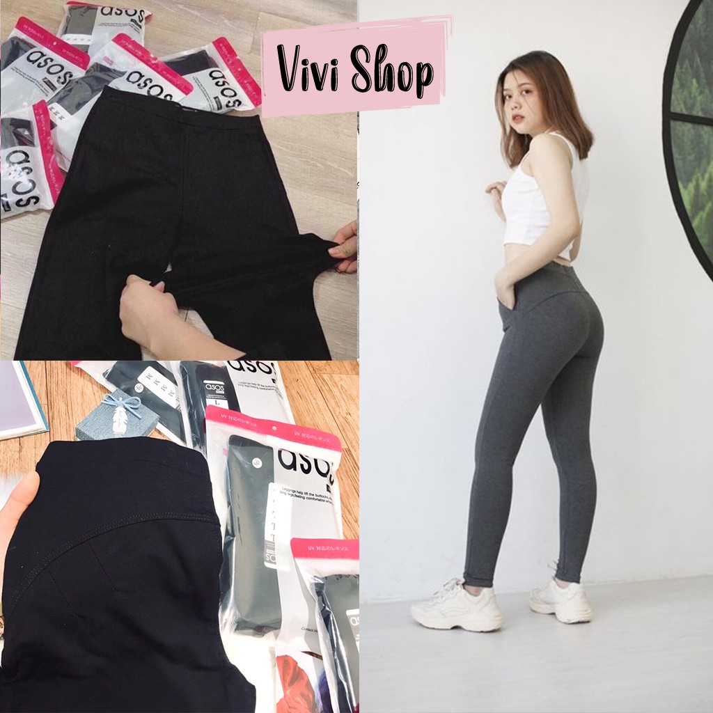 Quần Legging Nâng Mông Dáng Dài Cạp Cao Siêu Co Giãn Loại 1 - 3 màu (CÓ ẢNH THẬT)