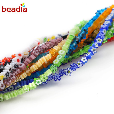Beadia Mặt Dây Chuyền Bằng Thủy Tinh Nhiều Màu Hình Hoa Hàng Ngàn Mới