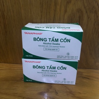 Bông tẩm cồn Tanaphar 100 miếng