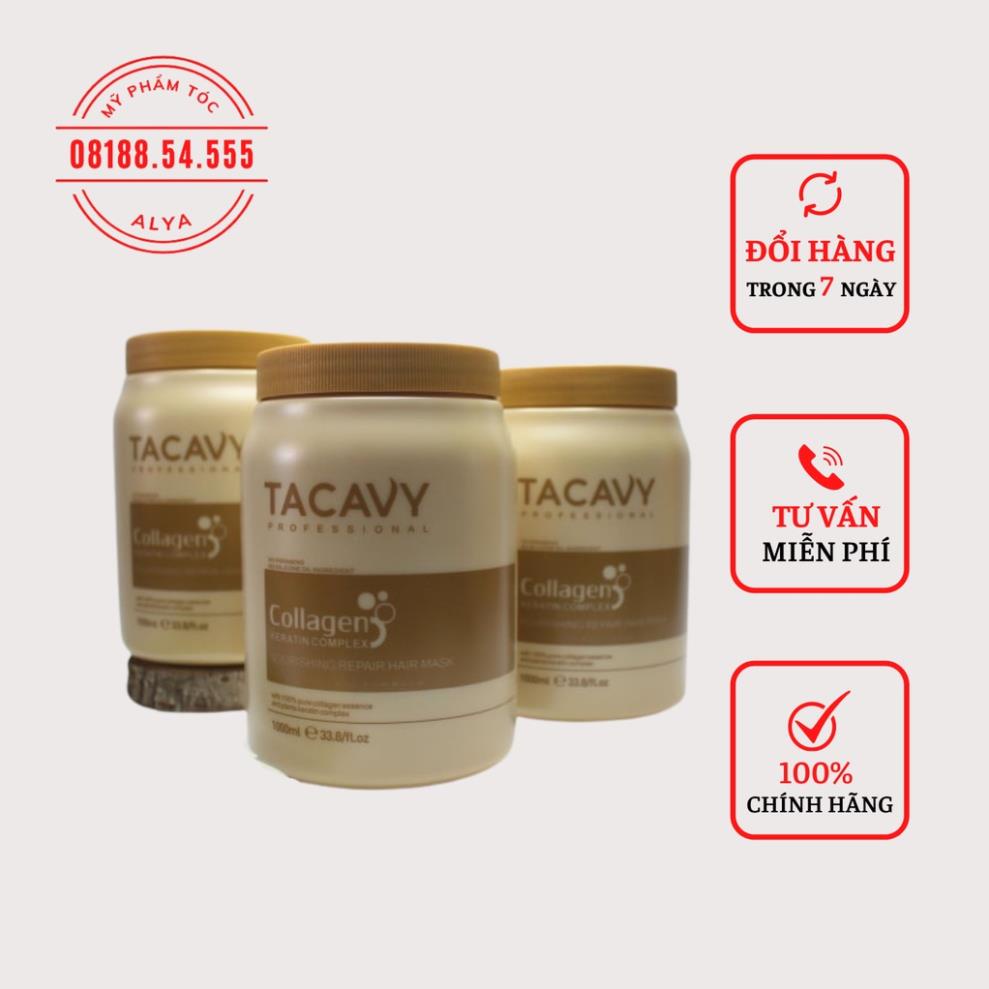 Hấp dầu, Ủ tóc Tacavy Collagen 1000ML |Siêu Phục Hồi Tóc Hư Tổn | Hàng Chính Hãng ALYA