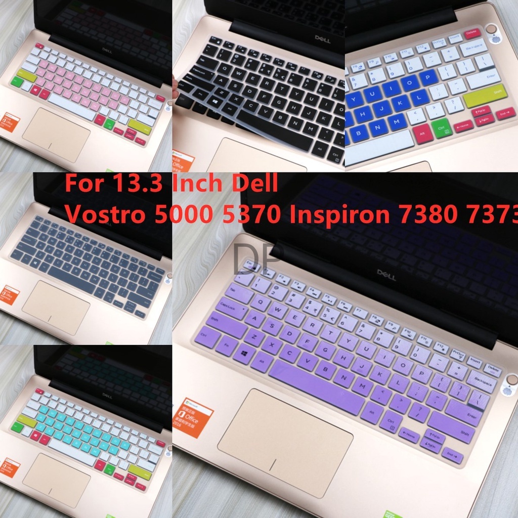 Miếng Dán Bàn Phím Silicon Mềm Siêu Mỏng Cho Dell Vostro 5000 5370 Inspiron 7380 7373 13.3 Inch