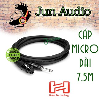 Dây micro thu âm hosa pro microphone cable rean xlr3f to 1/4" ts - hàng mới 100%, chính hãng