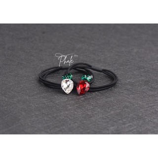 Cột Tóc Pha Lê Trái Dâu Cao Cấp