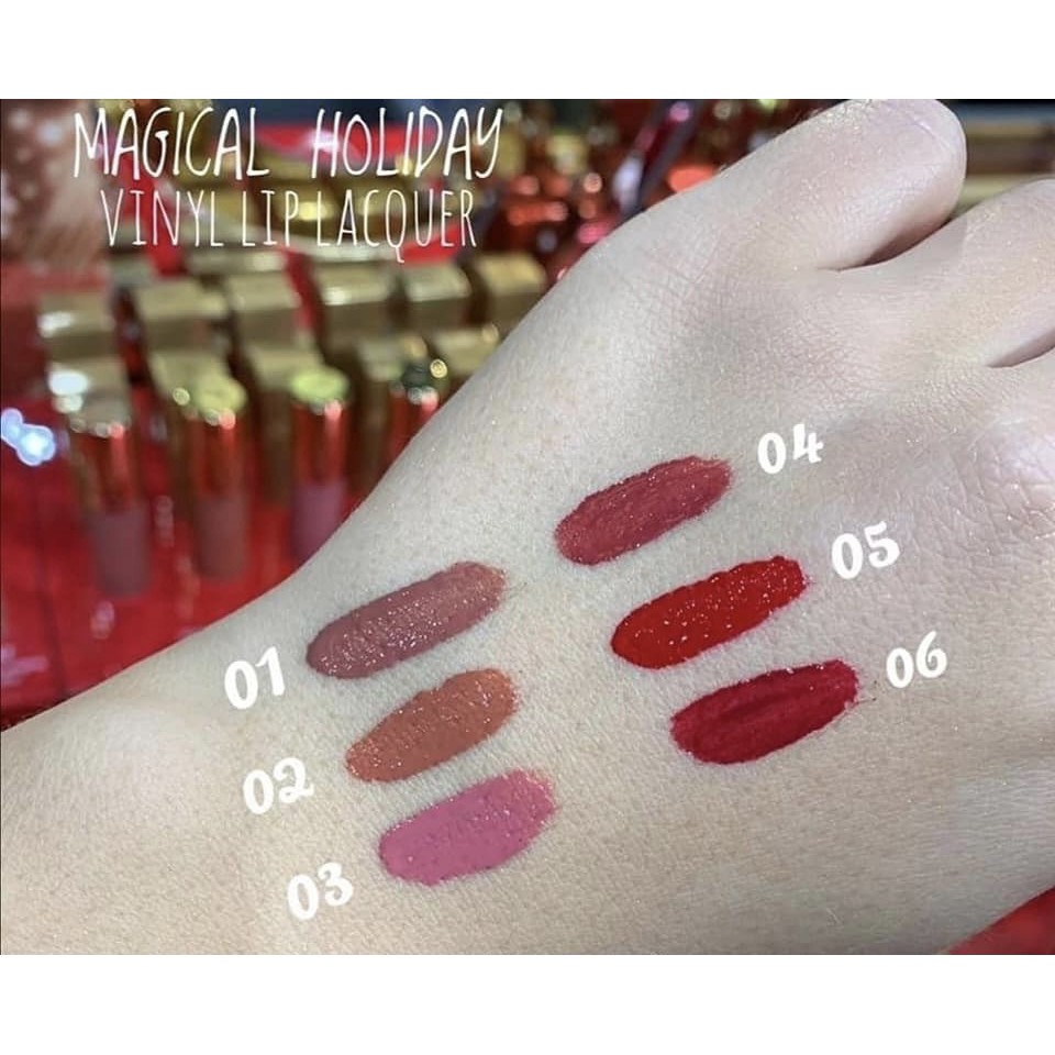 Son Kem Kiko Magical Holiday Vinyl Lip Lacquer Hương Trái Cây, mượt môi, Mềm Môi, không khô môi  Kiko Milano Italy