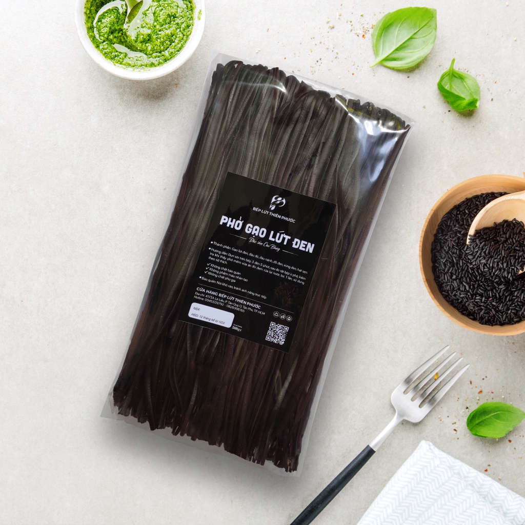 Phở Gạo Lứt Đen Ăn Kiêng  500GR - Phở Lứt Đen Giảm Cân EAT CLEAN Cao Cấp