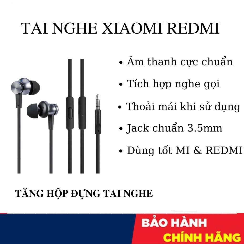 [ Free ship ] Tai nghe XIaomis Hộp Meka tai nghe nhét tai, Tai nghe Mi-Ear Headphones , tai nghe có dây không đau tai