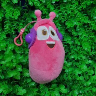 Gấu bông sâu Larva hồng đeo tai phone