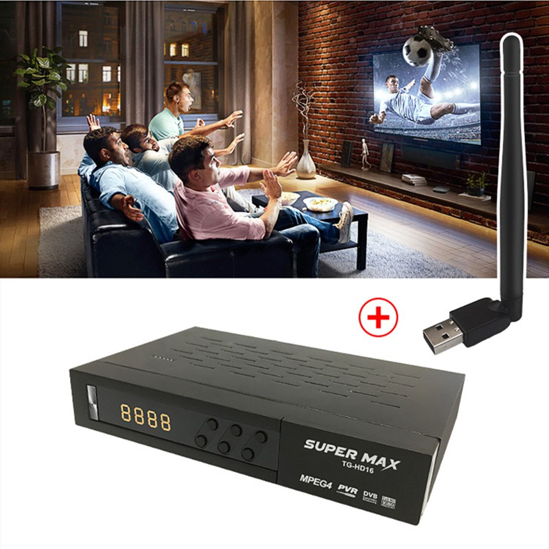 Bộ giải mã sóng thu tín hiệu mặt đất kỹ thuật số full HD YouTube WIFI SUPER MAX TG-HD16 cho TV