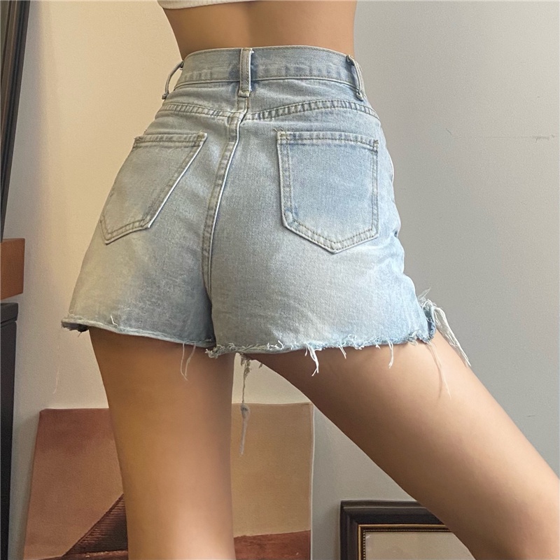 Quần Short Jeans Nữ Lưng Cao Thời Trang Hàn Quốc Quyến Rũ