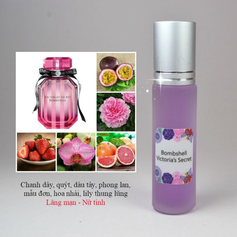 Tinh Dầu Nước Hoa Pháp Bombshell 10ml, Ngọt ngào, lãng mạn