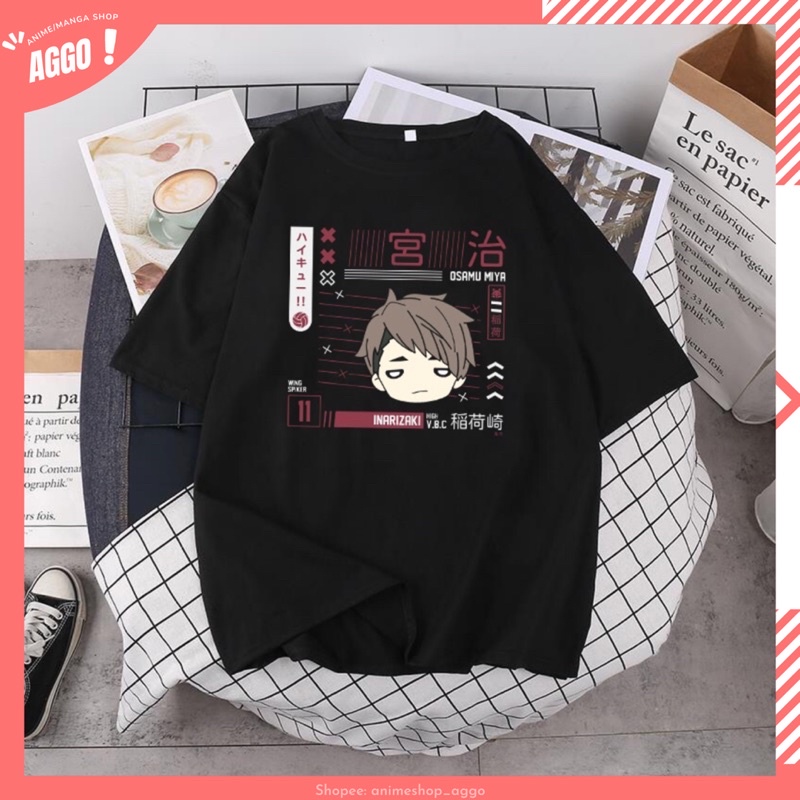 Áo Thun Tay Lửng Nhân Vật Tobio Kageyama Haikyuu Hoạt Hình Anime Nhật Bản Nam Nữ Đủ Size