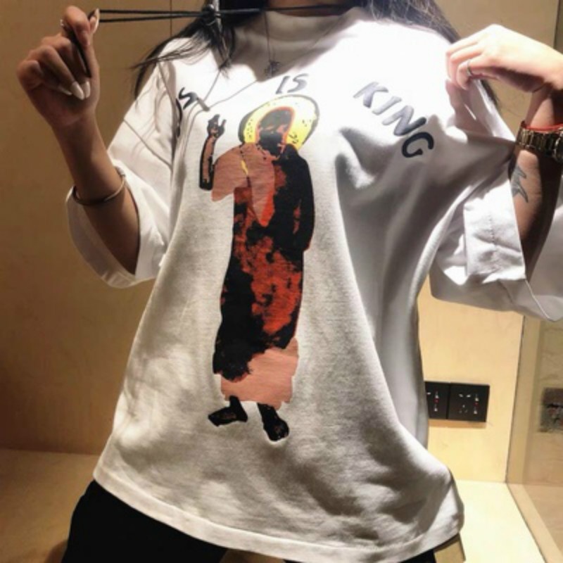 Áo Thun Tay Ngắn In Chữ Jesus is king Thời Trang Cho Nam Và Nữ