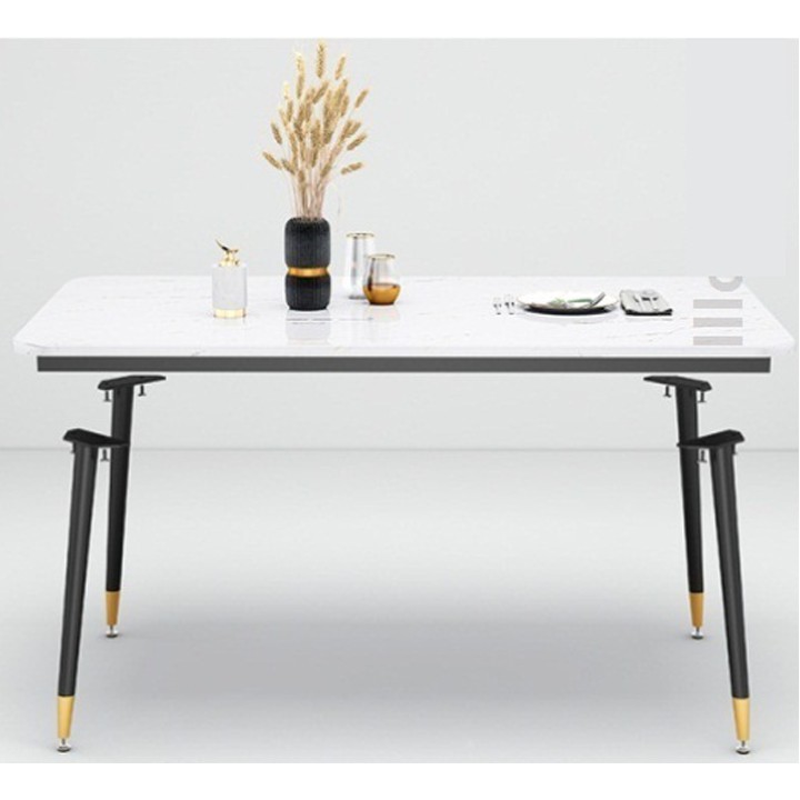 Bộ Bàn Ghế Phòng Ăn sang trọng,tinh tế - Bàn đá,ghế bọc da,khung sắt sơn tĩnh điện - Bộ bàn + 4 ghế | BigBuy360 - bigbuy360.vn