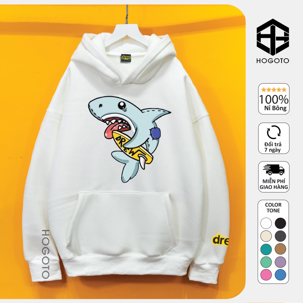 Áo nỉ Hoodie Drew CÁ MẬP Hogoto shop , Áo hoodie nam nữ nỉ bông cotton | BigBuy360 - bigbuy360.vn