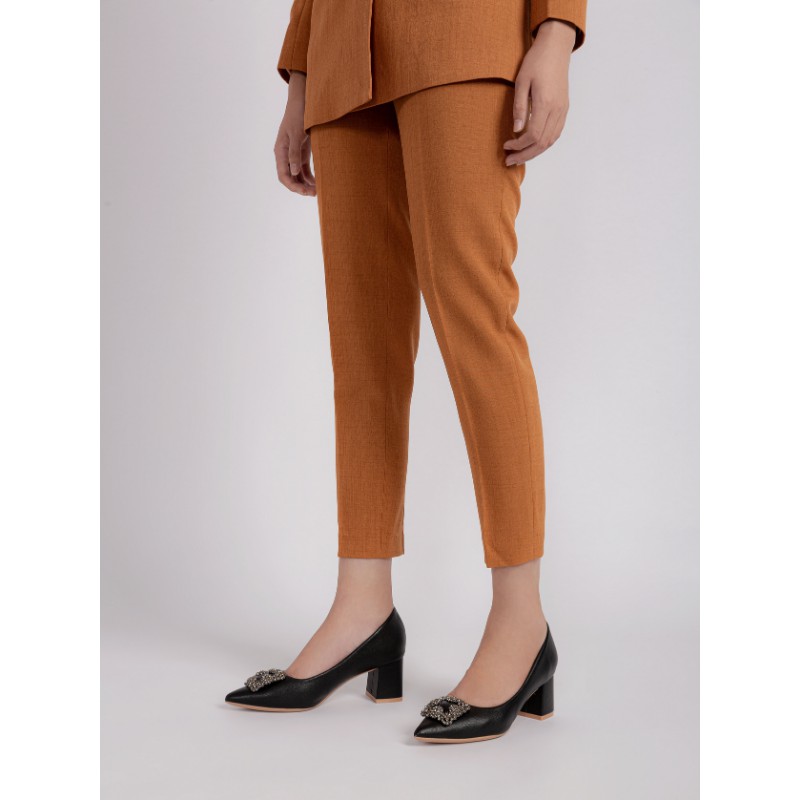 Giầy Nữ Đế Vuông Khoá Đá 5Phân HAPAS - CG5547