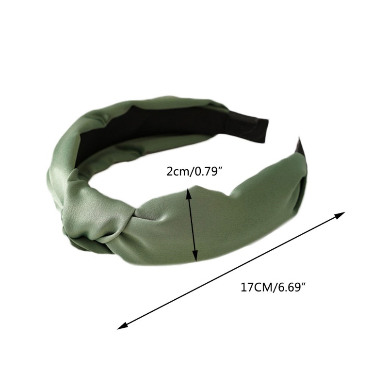 Băng Đô Vải Satin Thắt Nút Màu Trơn Dành Cho Nữ