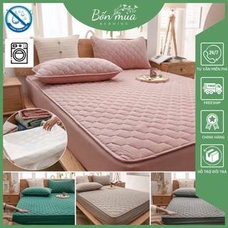 Ga chống thấm cotton cao cấp cho bé, drap chống thấm trần bông 3 lớp bề mặt cotton 100% siêu mát nằm trực tiếp, chống th