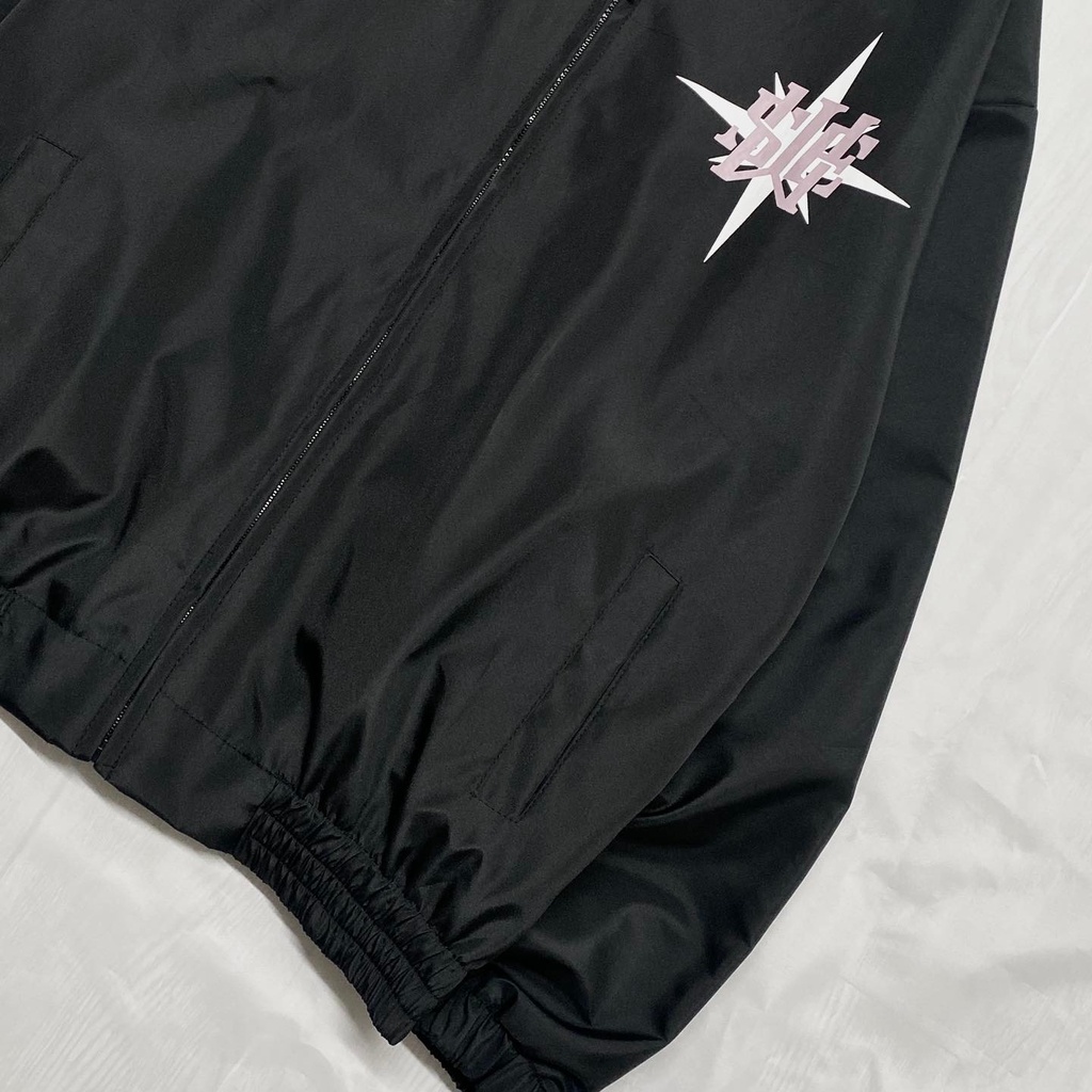 Áo Khoác nam nữ -  ÁO dù dày dặn 2 lớp cổ bẻ form rộng unisex in chữ SWE