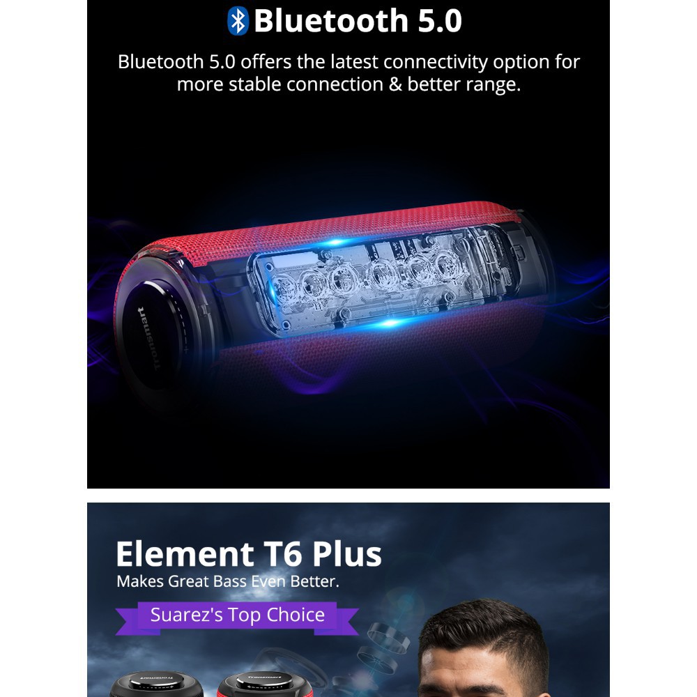 Loa bluetooth 5.0 ngoài trời, Bass sâu Tronsmart Element T6 Plus/T6 Plus