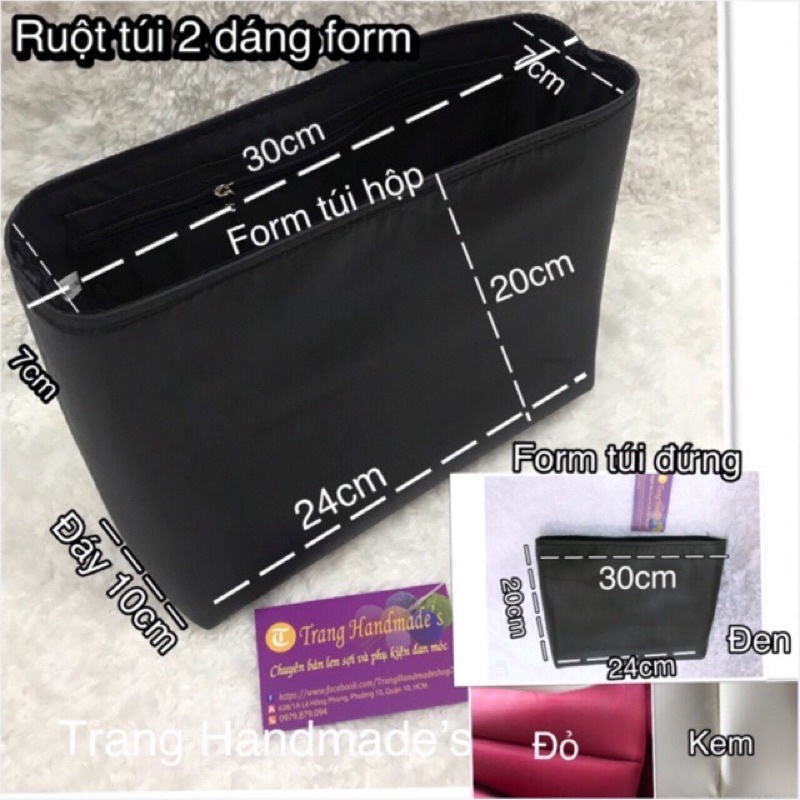 Lót giữ form túi 30cm, ruột lót túi handmade