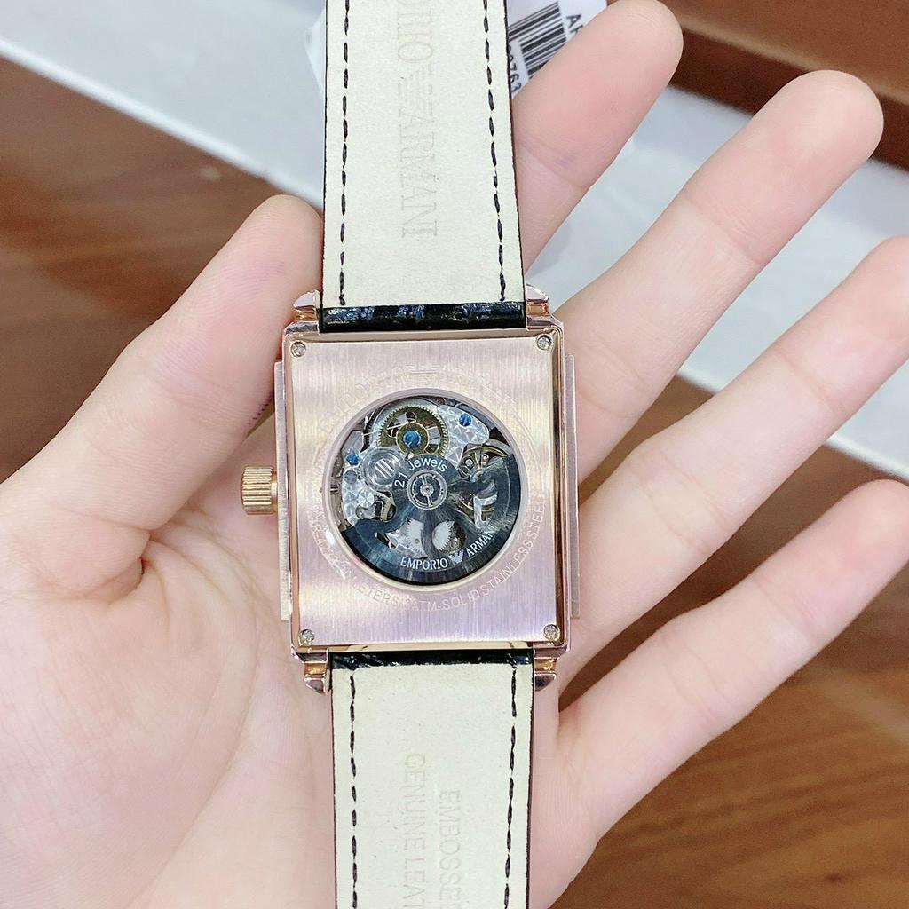Đồng hồ cơ nam armani ar4233 skeleton , dây da , size 36x40mm