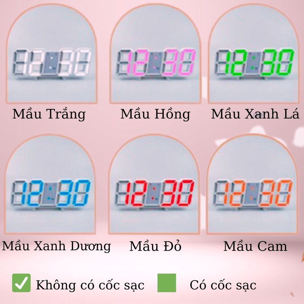 Đồng hồ led 3D để bàn treo tường thông minh SmartLife.89