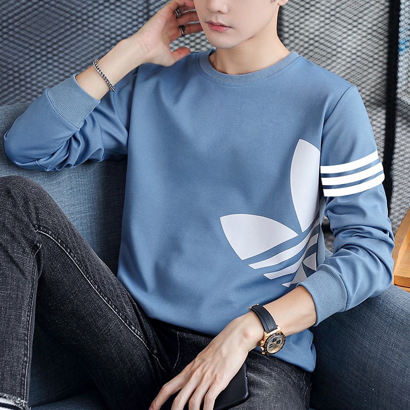 Set Đồ Thể Thao Áo Thun Tay Dài Cổ Tròn Dáng Rộng Thời Trang Mùa Xuân Hàng Mới 2022 Cho Nam