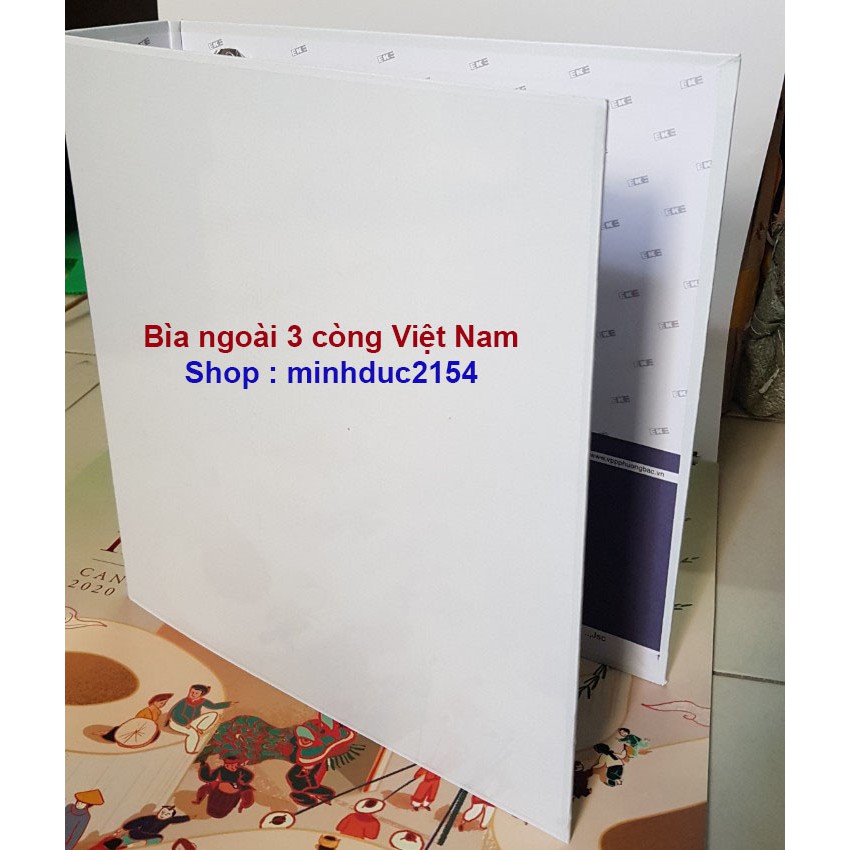 Bìa Còng Kiếng Trắng, Xanh A4 - 2.5cm, 3.5cm, 5cm, 7cm, 10cm