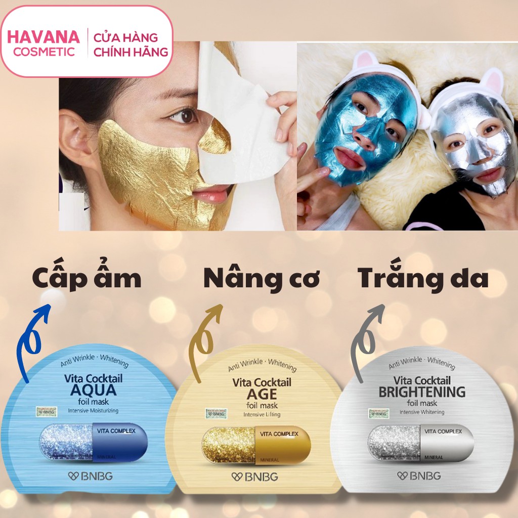 Mặt nạ giấy dưỡng trắng dưỡng ẩm nâng cơ BNBG Vita Genic Jelly Mask 30ml