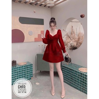 Bigsize Đầm cổ đắp chéo D696