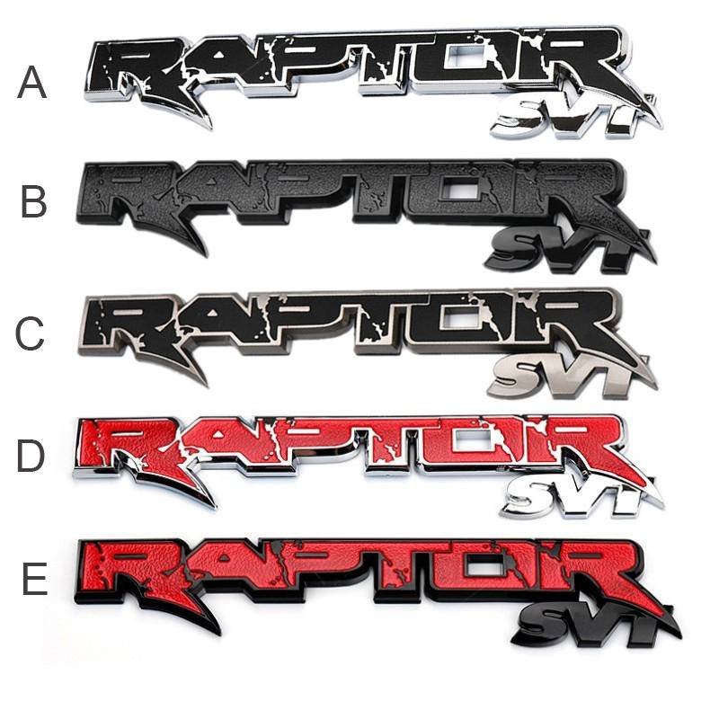 1 Miếng Dán Logo Trang Trí Đuôi Xe Hơi Ford Raptor SV1 F150 F250 F350 Mustang Mondeo 5 Kuga RANGER Fiesta