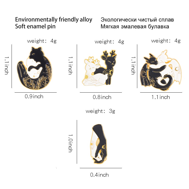 Ghim Cài Áo Kim Loại Hình Động Vật Hoạt Hình Dễ Thương
