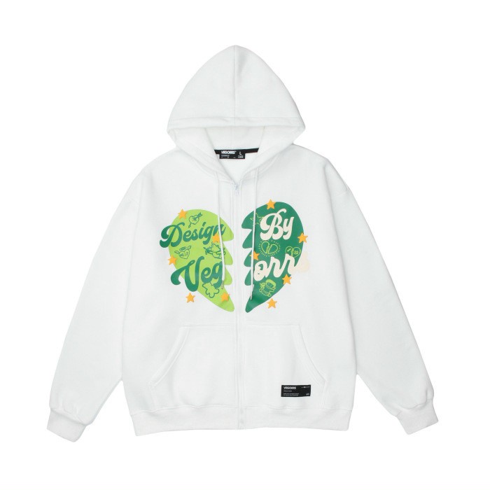 ♥️ HÓT BÒ SỮA ♥️ Áo Khoác Dây Kéo Jacket Con Bò Sữa Ulzzang Form Rộng nỉ chui Hoodie có nón IN TRÁI TIM