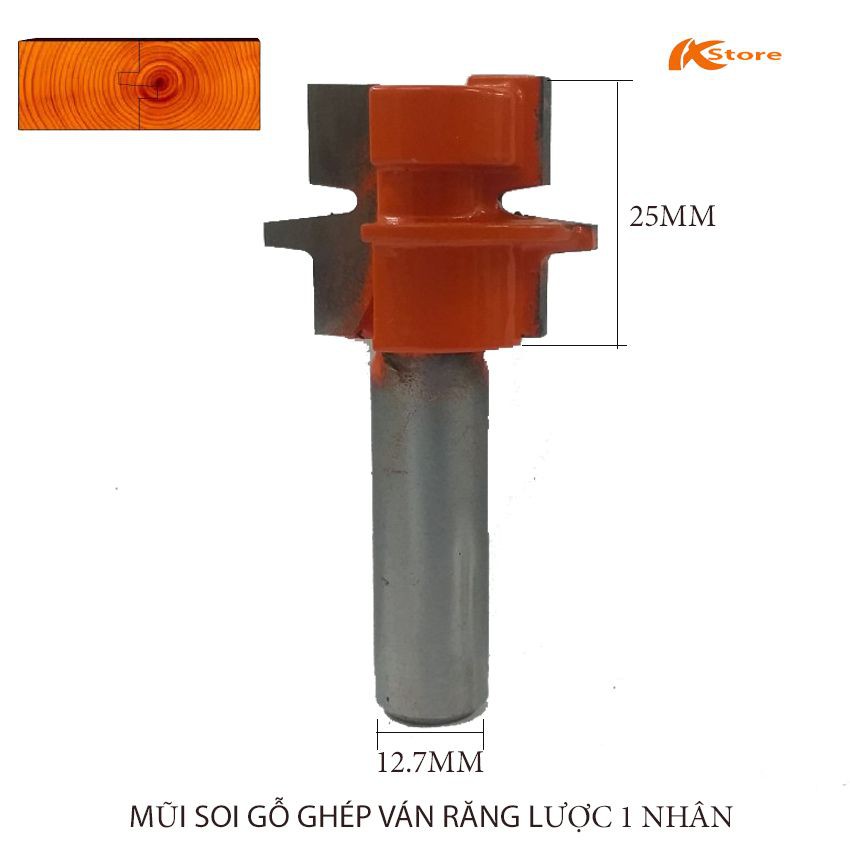 MŨI SOI GỖ GHÉP VÁN RĂNG LƯỢC 1 NHÂN - MŨI PHAY GỖ ÂM DƯƠNG cao cấp
