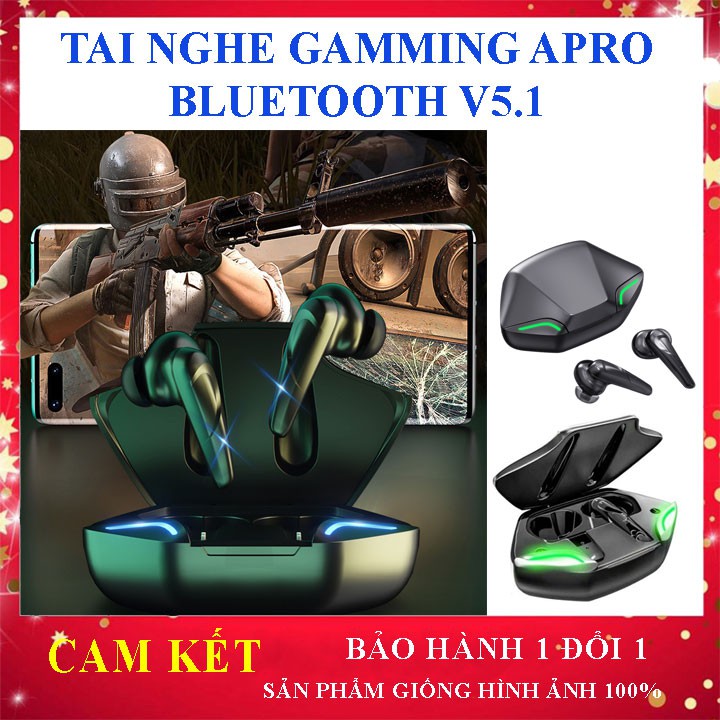 [Freeship] Tai Nghe Gaming Bluetooth APro 366 Tws ,Tay ghe Chơi Game thủ không dây PubG, Liên quân... độ trễ thấp