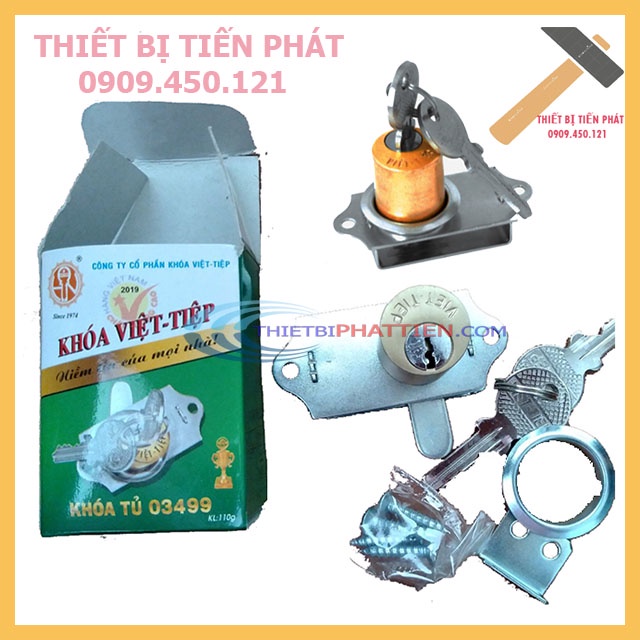 FREESHIP 99K TOÀN QUỐC_Ổ Khóa Tủ VIỆT TIỆP 03499 Bằng Đồng Thau, Cao Cấp (Chính Hãng)