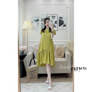 ⚡️BÁN SỈ⚡️Đầm suông đuôi cá màu xanh cốm