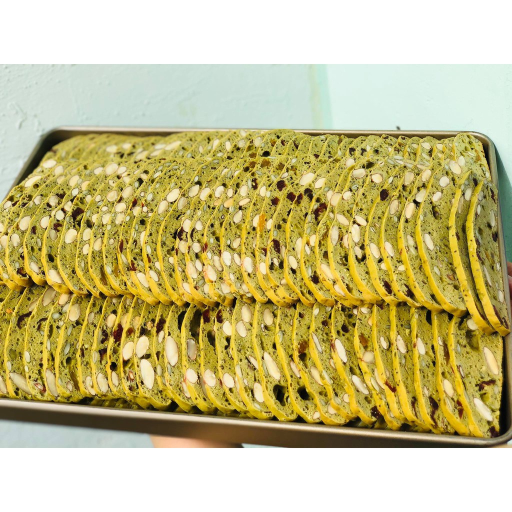 Bánh Biscotti Trà Xanh 250gr - Bánh Ăn Kiêng Không Đường Vua Yến Mạch | BigBuy360 - bigbuy360.vn