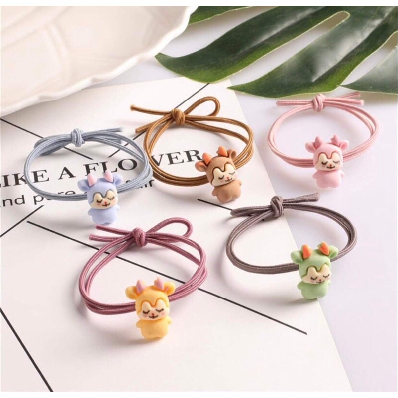 Combo 50 - 100 dây buộc tóc hoa cúc, cà rốt, trứng, bơ