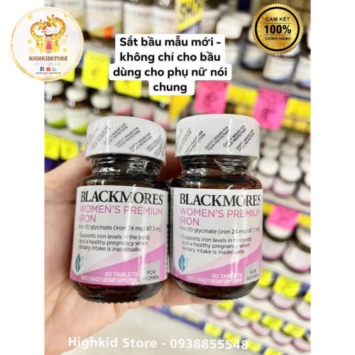 Vitamin bổ sung sắt cho bầu Blackmore Úc - Blackmore Pregnacy Iron 30 viên