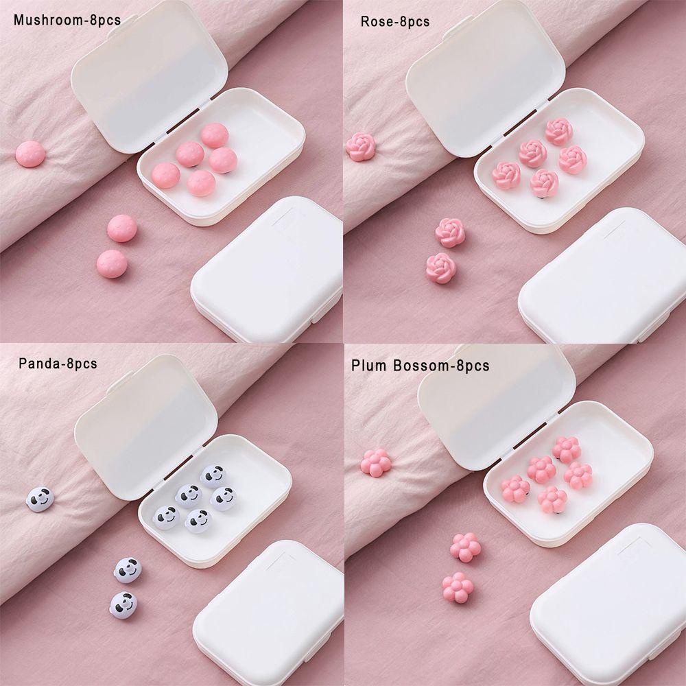 KUNHEV Bộ 8 Kẹp Cố Định Ga Trải Giường Chống Trượt Hình Cây Nấm / Gấu Trúc